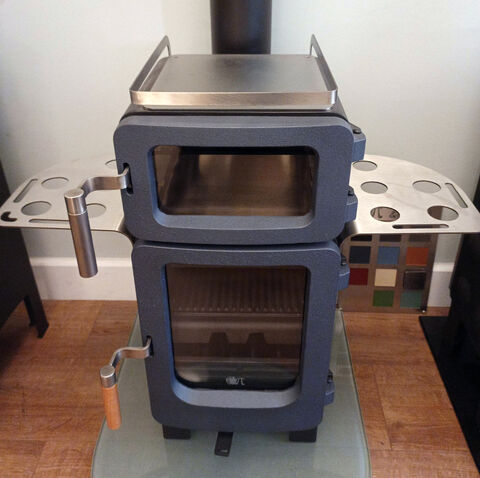 ApplePie Baked Apple with Metallic Blue Doors, Top Guard Rail & 2 Side Shelfs