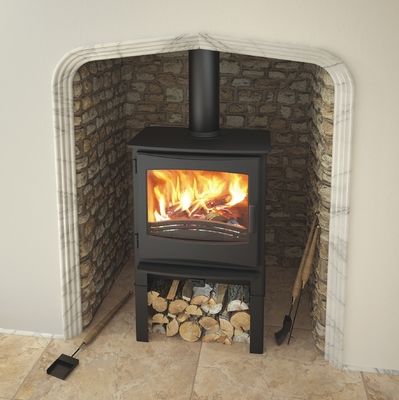 Broseley Ignite 7 multifuel stove with log store