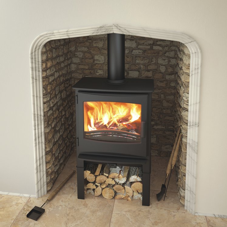 Broseley Ignite 7 multifuel stove with log store