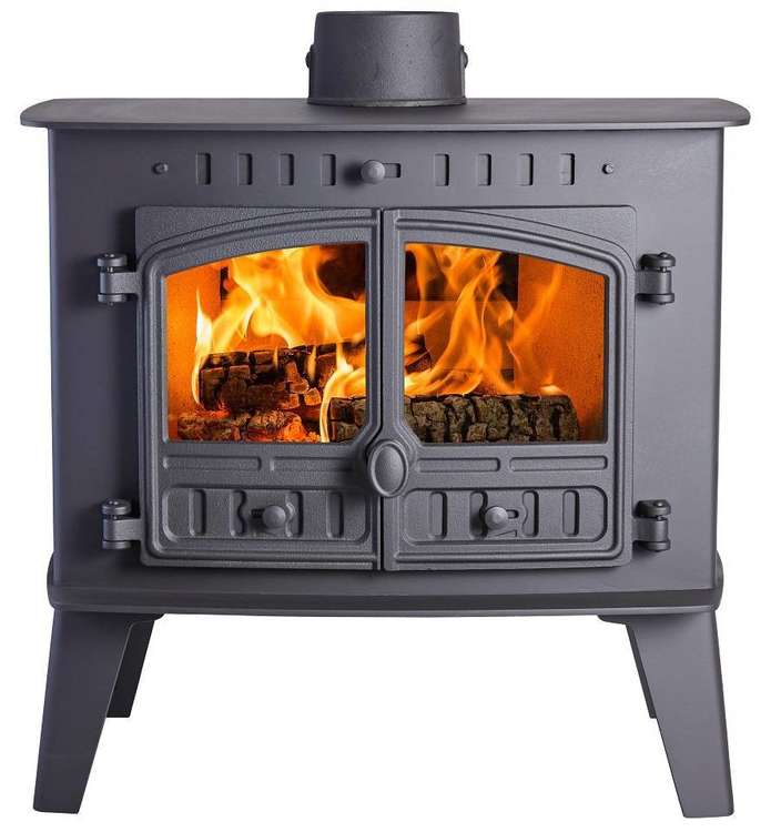 Hunter Inglenook high output flat top traditional woodburning stove