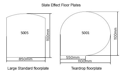 slate effect stove floor plate dimensions