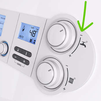Turning down the hot water temperature that your boiler is set to