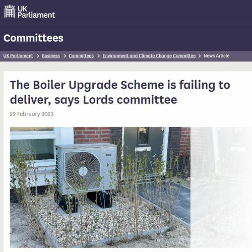 Rural support via the Boiler Upgrade Scheme slashed
