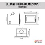 Beltane Holford Landscape inset stove - 4 sided frame