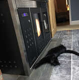 Klover Smart 120 Wood Pellet Stove with Hob Covers and cat