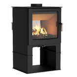 Mendip Woodland Double sided catalyst stove with logstore