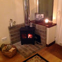 Villager Esprit 8 Duo and Villager Esprit 8 Solo with log store stove installation