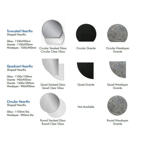 Clear & Smoked Glass Hearths