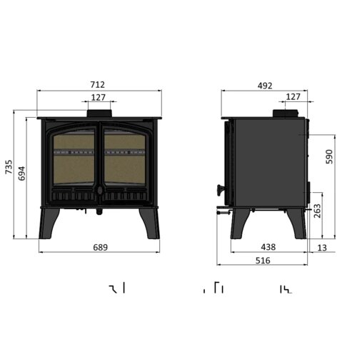 Hunter Herald 14 Eco Double Door Dimensions