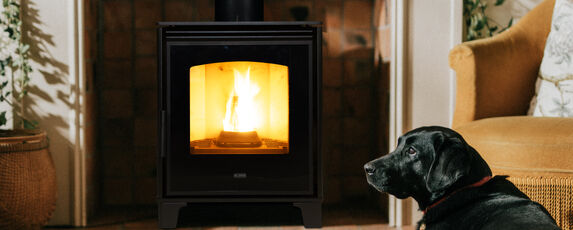 Wood pellet stoves give you automation and remote control, combined with the cosiness of real flames