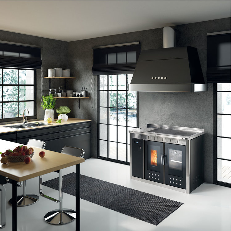 Range cooker stoves, for kitchen cooking and baking