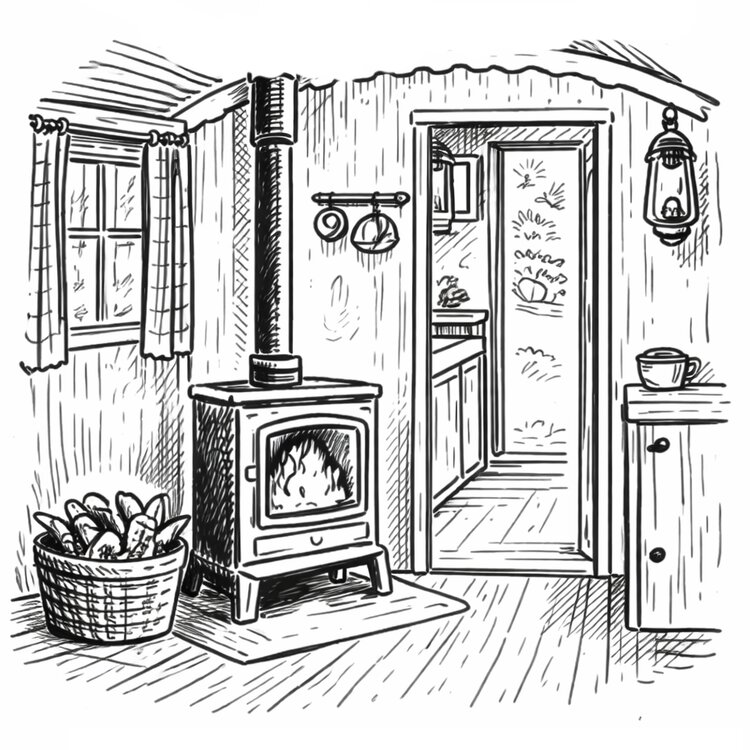 Stoves in sheds and shepherds huts