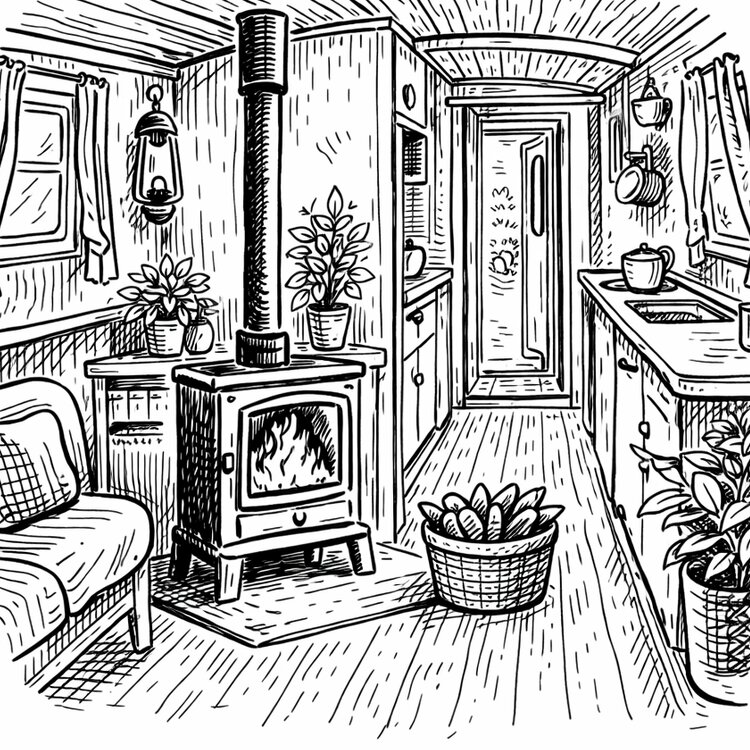 Stoves on boats and barges