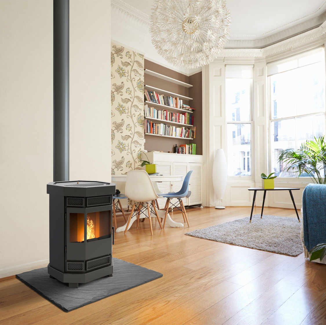 Wood pellet stoves and boilers, supplied and installed across the UK