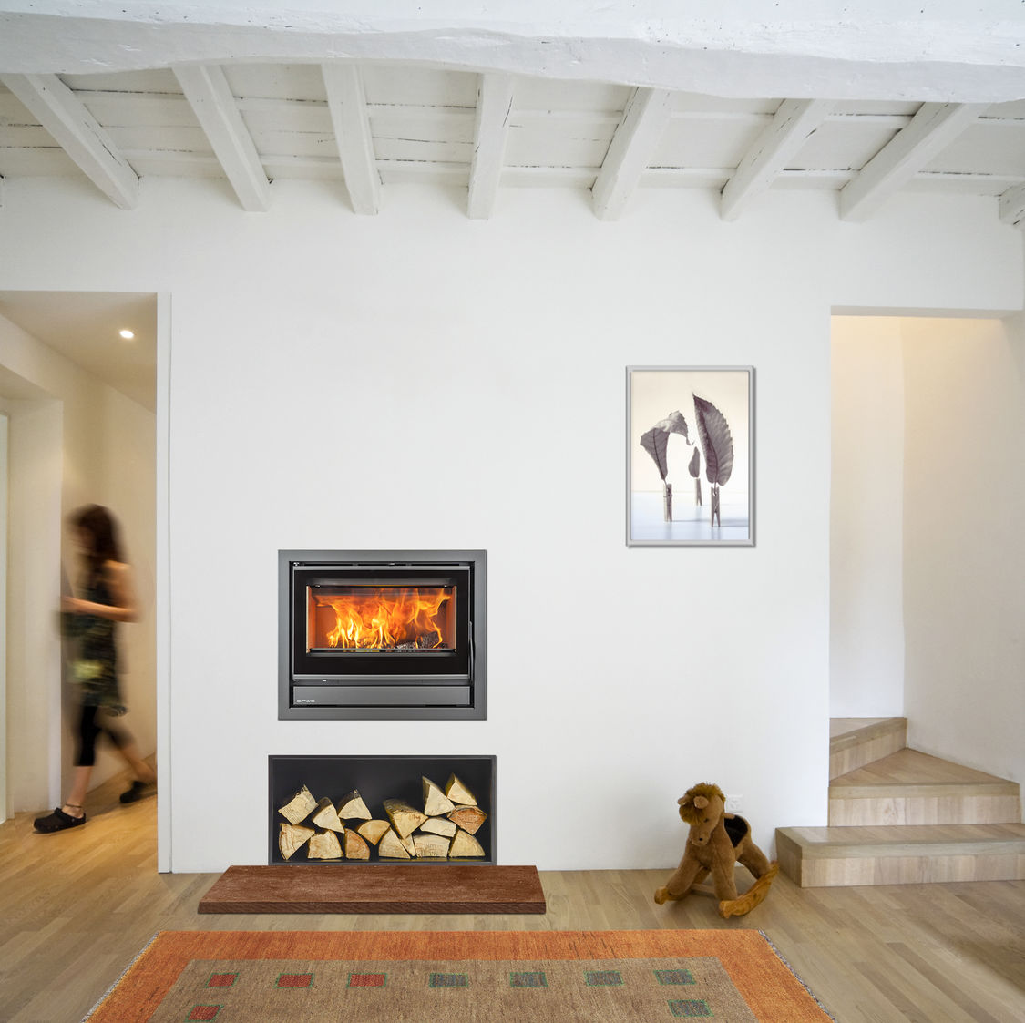 Inset stoves, designed to be built into a wall or enclosure