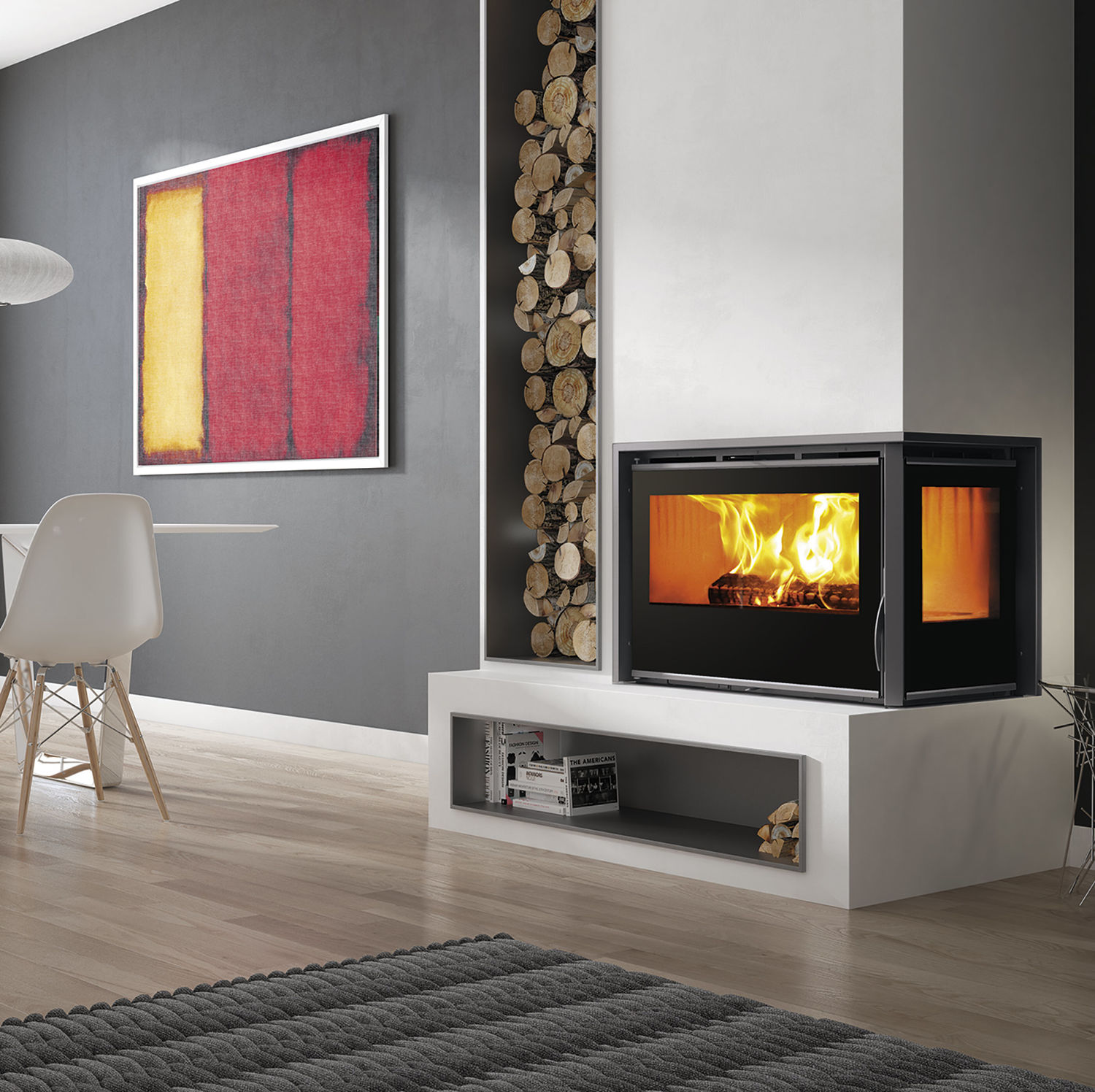Inset stoves, designed to be built into a wall or enclosure