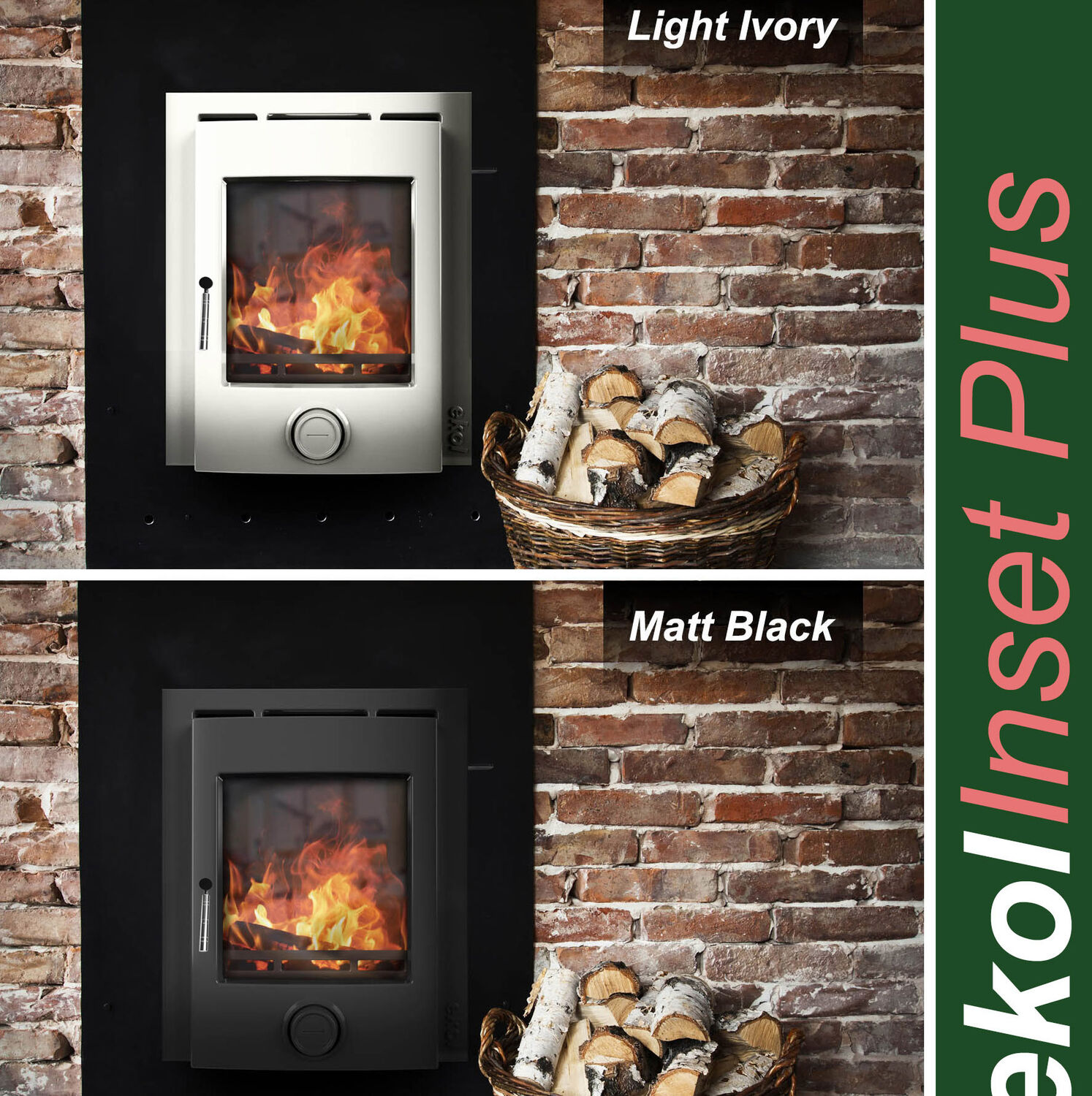 Inset stoves, designed to be built into a wall or enclosure