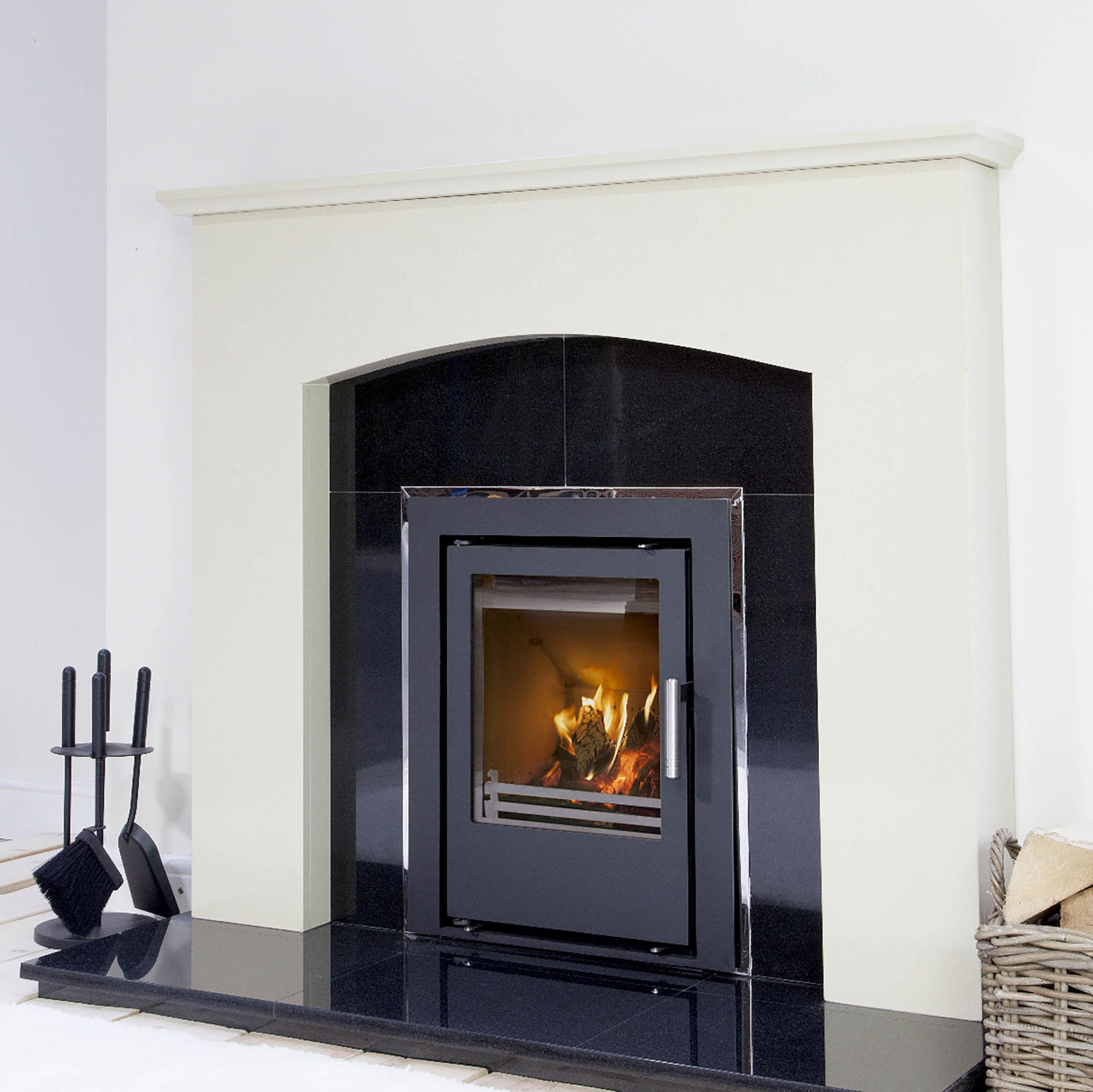 Inset stoves, designed to be built into a wall or enclosure